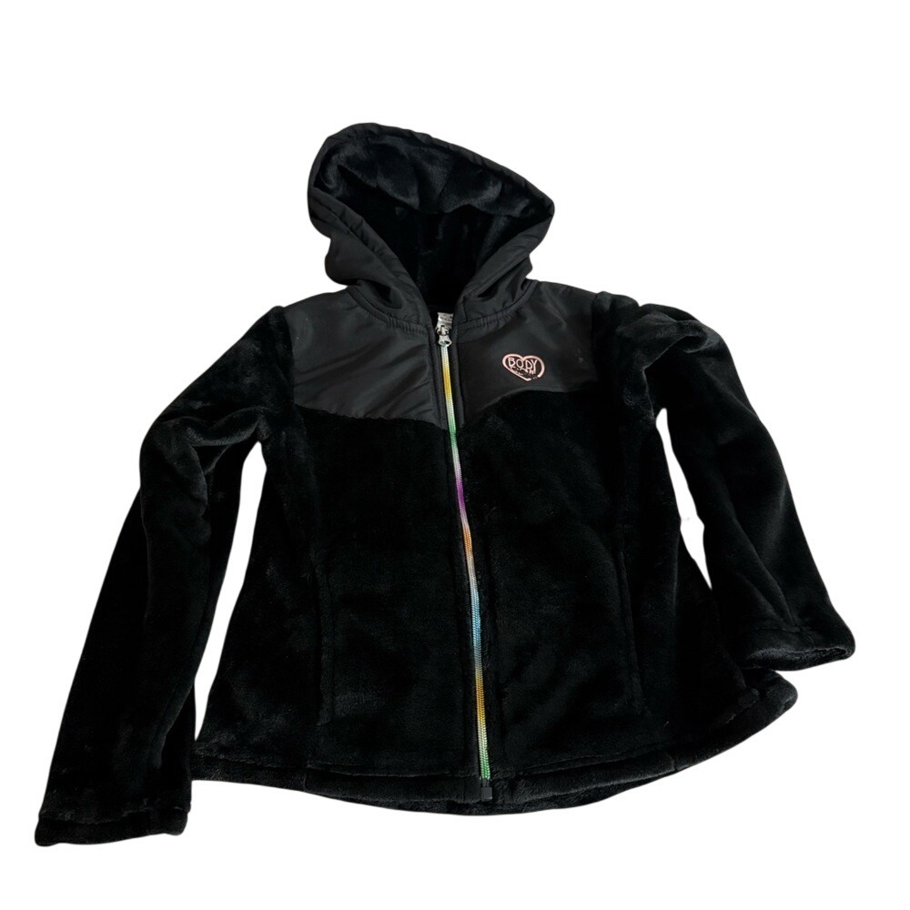 Body Glove Black Kids Hoodie with‎ Rainbow Zipper size 8